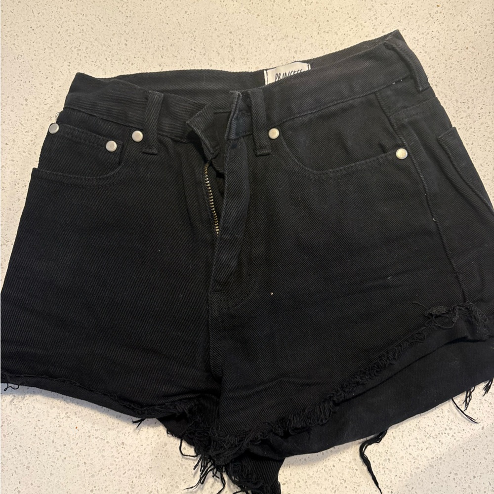 Princess Polly Black Denim Shorts
